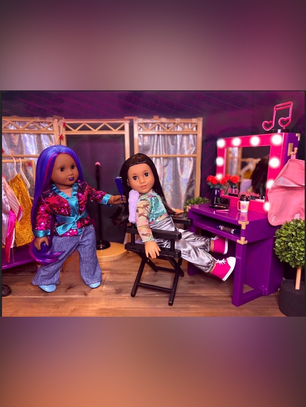 American Girl doll Kavi's Backstage Set